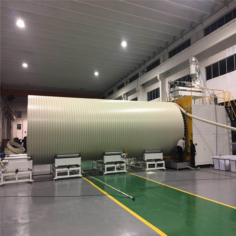 HDPE malaking diameter na linya ng produksyon ng tubo ng paagusan ng alkantarilya
