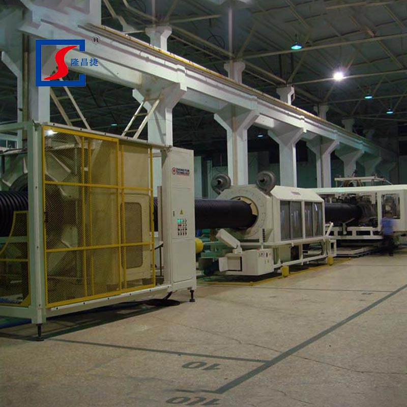 PE PVC Double Wall Corrugated Pipe Production Line